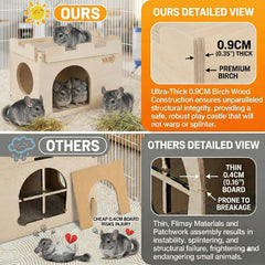 Casita para animales con techo superior para juego y descanso
