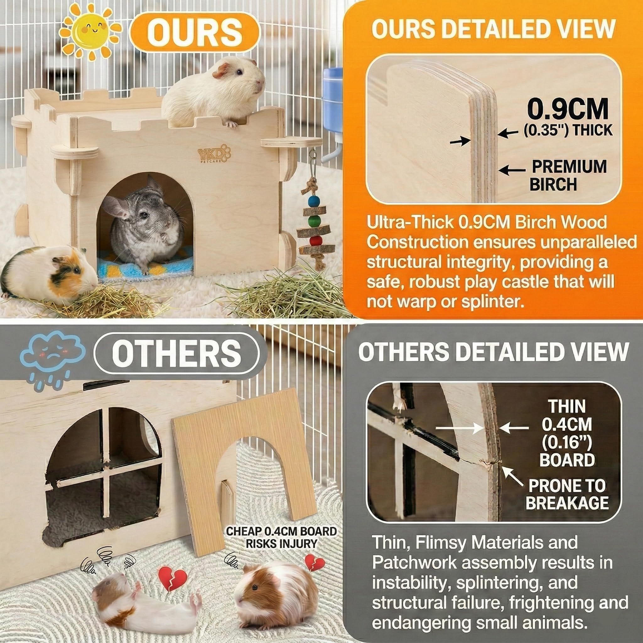 Ventilacion de la casa YKD para chinchilla, flujo de aire fresco