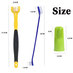 YMCCOOL cepillo dental para perro con cabeza doble facilita limpieza de molares.