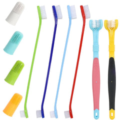YMCCOOL set de cepillos dentales para perro con cabeza triple, limpieza más eficiente.