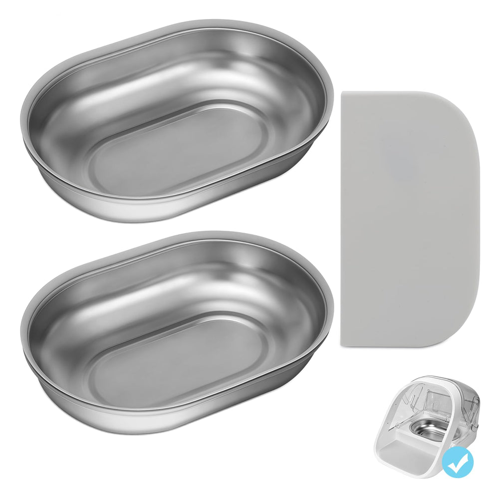 YoIHABV cuenco de acero inoxidable para comedero automático, mantiene la comida fresca.