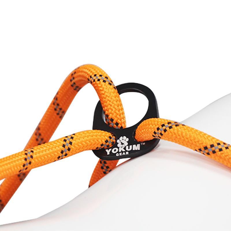 Yokum Gear correa azul verdoso reflectante para caminatas seguras.