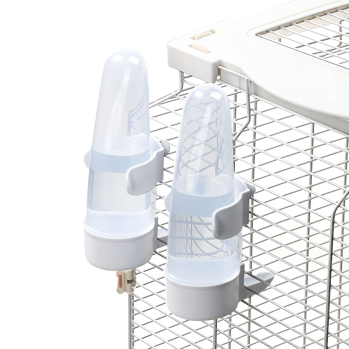 YOOSO WING bebedero automático para jaula de 200 ml: instalación fácil y control de agua.
