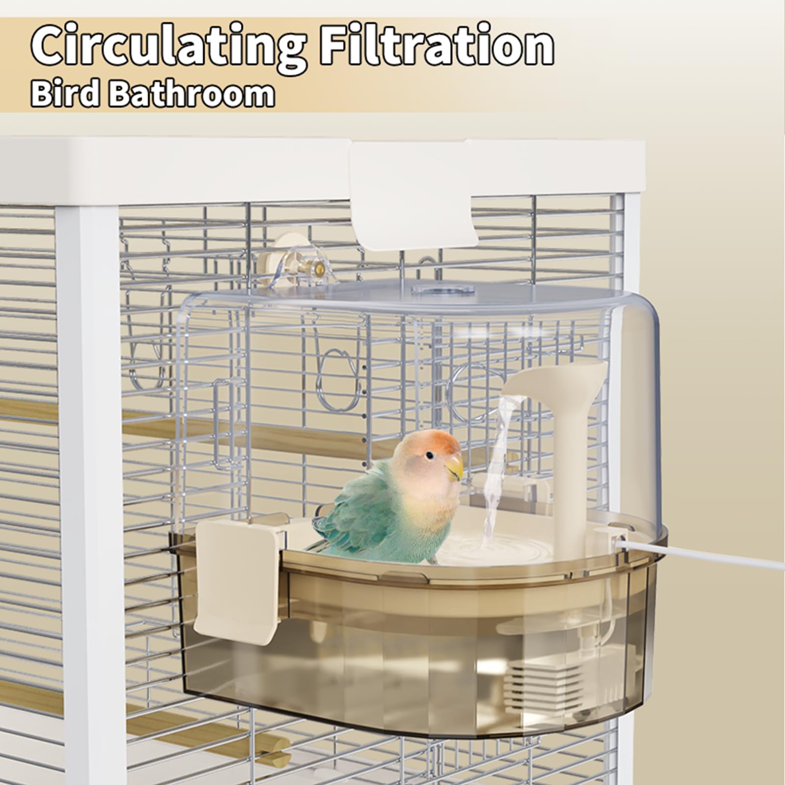 YOOSO WING circulación de agua suave para baño de aves