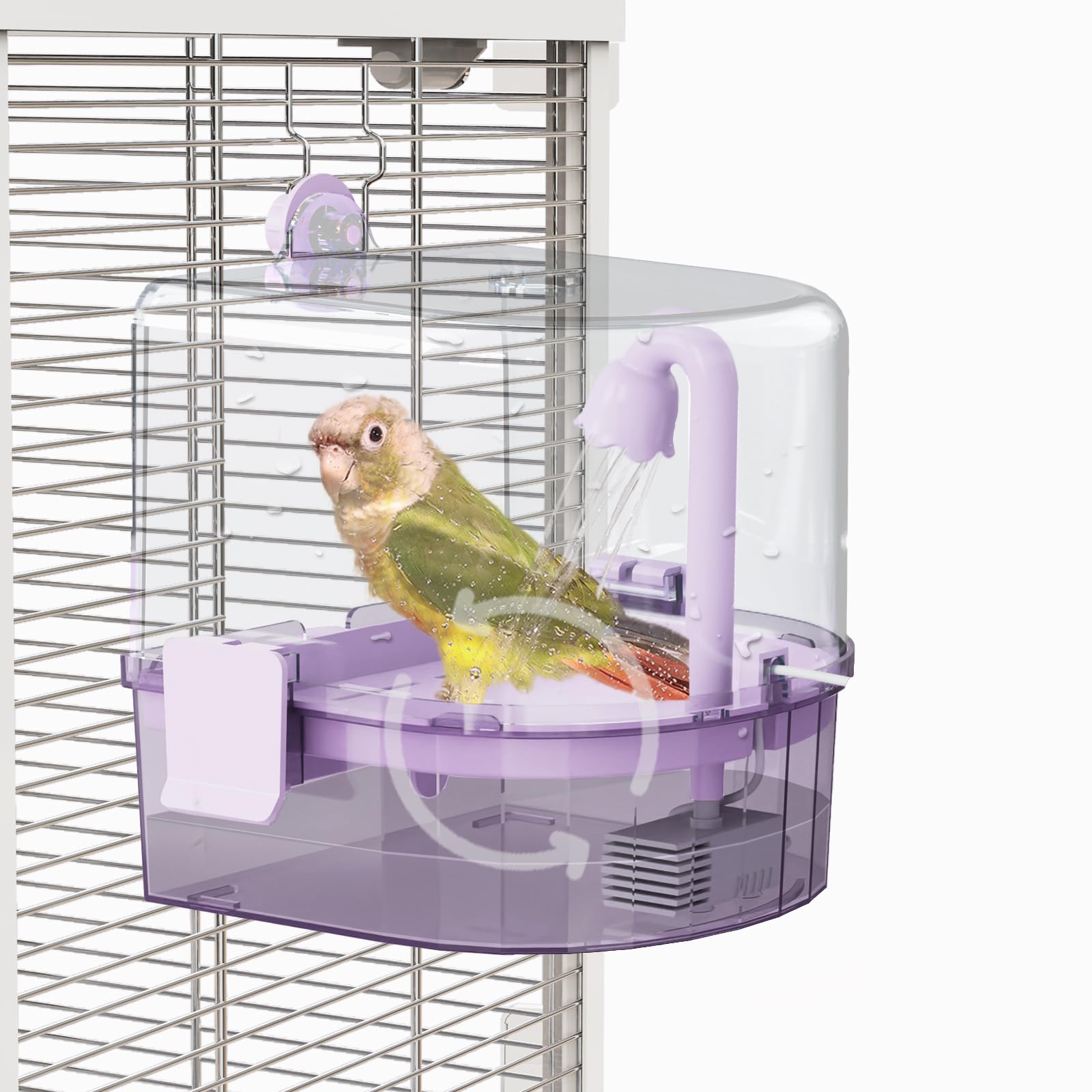 YOOSO WING Tina de ducha automática para aves, baño suave.