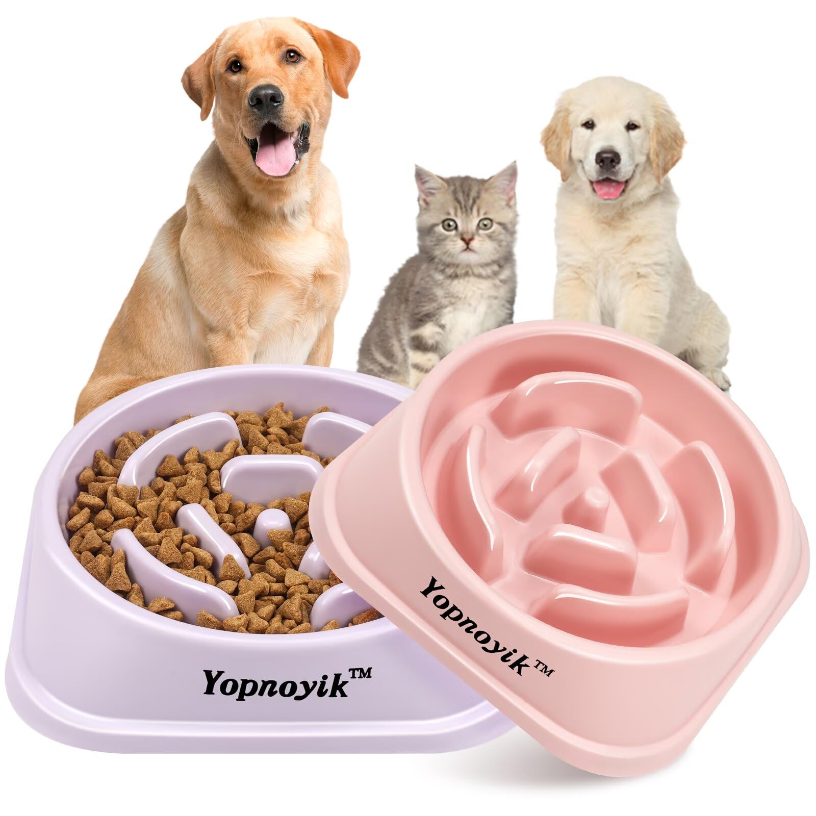 Yopnoyik comedero lento para perro 1, ralentiza la comida y fomenta comer despacio