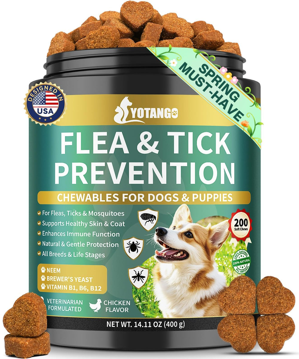 YOTANGO: bote de masticables para prevención natural de garrapatas en perros