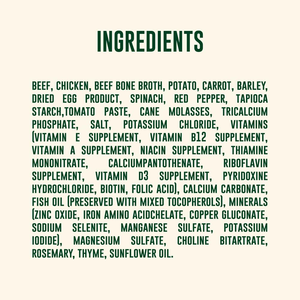 Your Pet's Kitchen etiqueta limpia sin maíz, trigo ni soya.