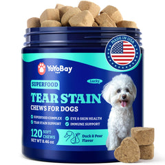 YoYoBay apoya manchas de lágrimas con estas masticables en lata para uso diario.
