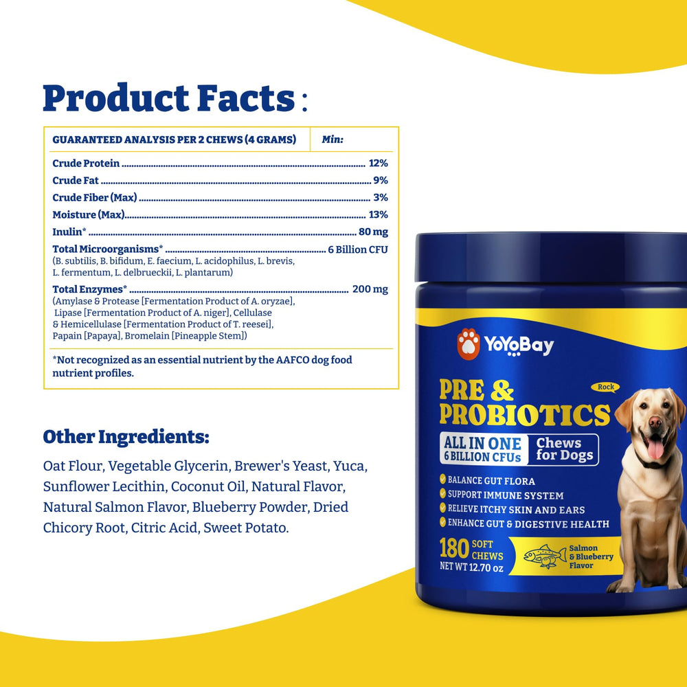 Bienestar general del perro gracias a YoYoBay Probiotics sabrosos