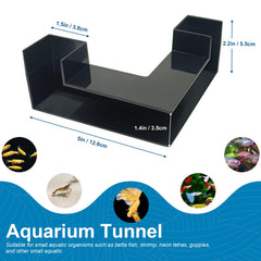 YQSLBULKY tunel acuario abs sin-bpa, duradero y seguro.