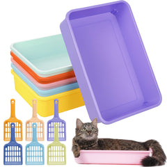 Ysglory caja de arena para gatitos con conjunto de 6, ideal para viajes.
