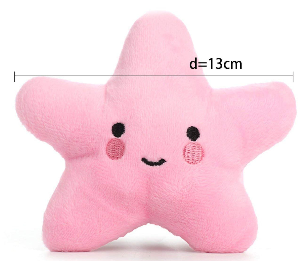 Juguete mordedor Ytuomzi forma estrella rosa con sonido BB para perros pequeños