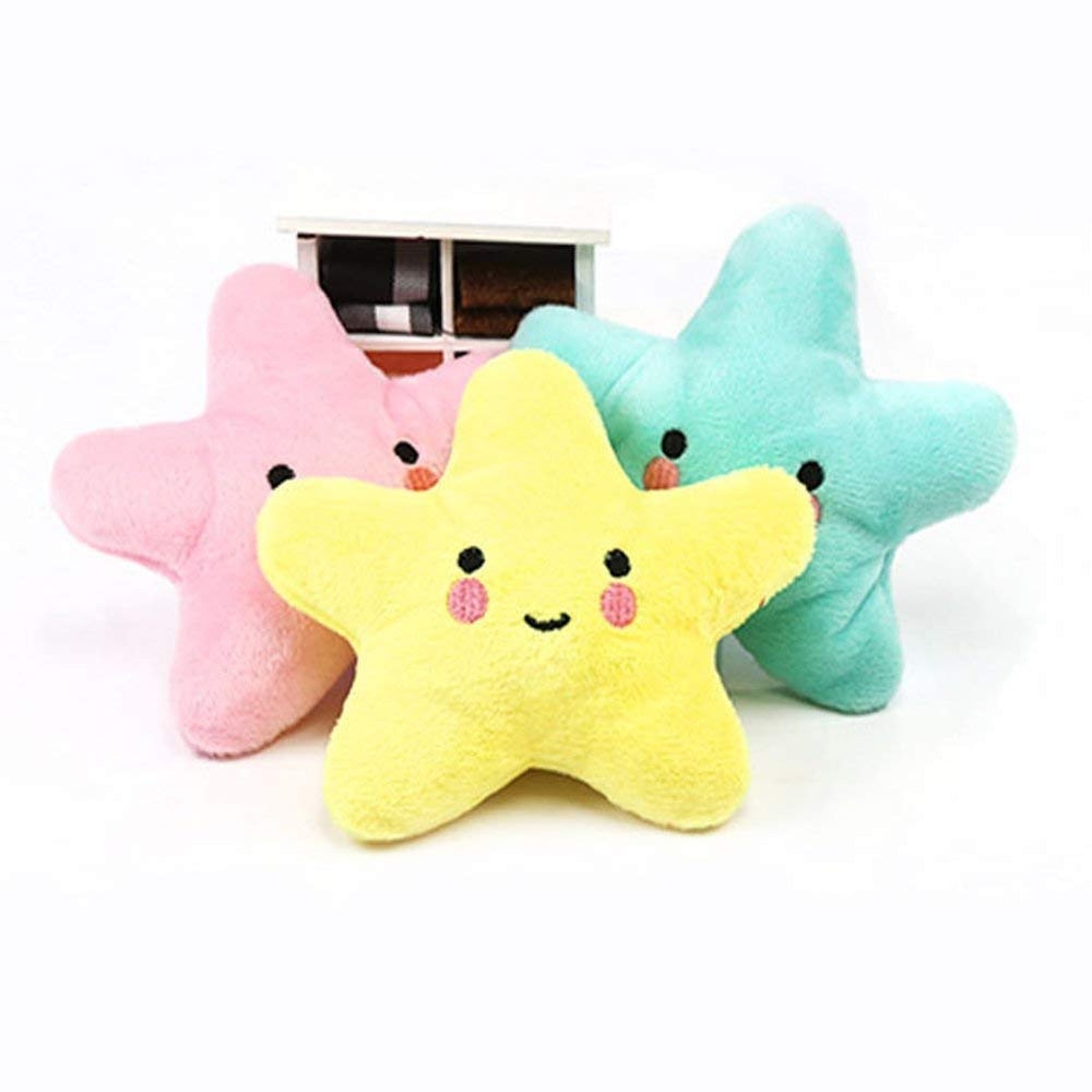 Juguete mordedor Ytuomzi forma estrella verde con sonido BB para perros pequeños
