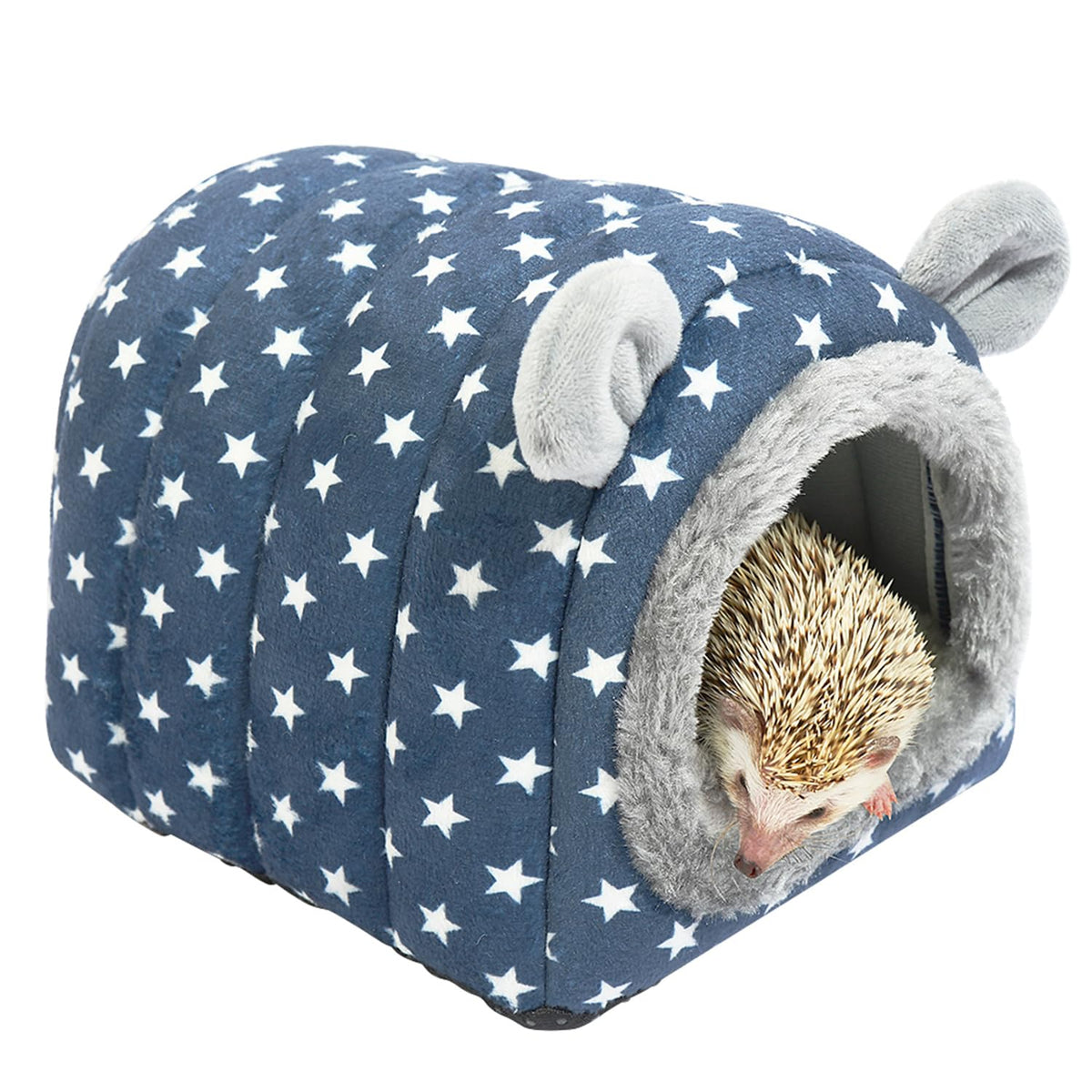 YUANST cueva cama erizo vista exterior azul refugio cálido para mascotas pequeñas