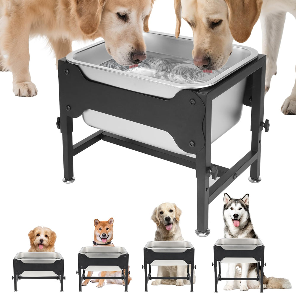 bebedero alto YUEPET de 3 galones para perros grandes, agua fresca al alcance.