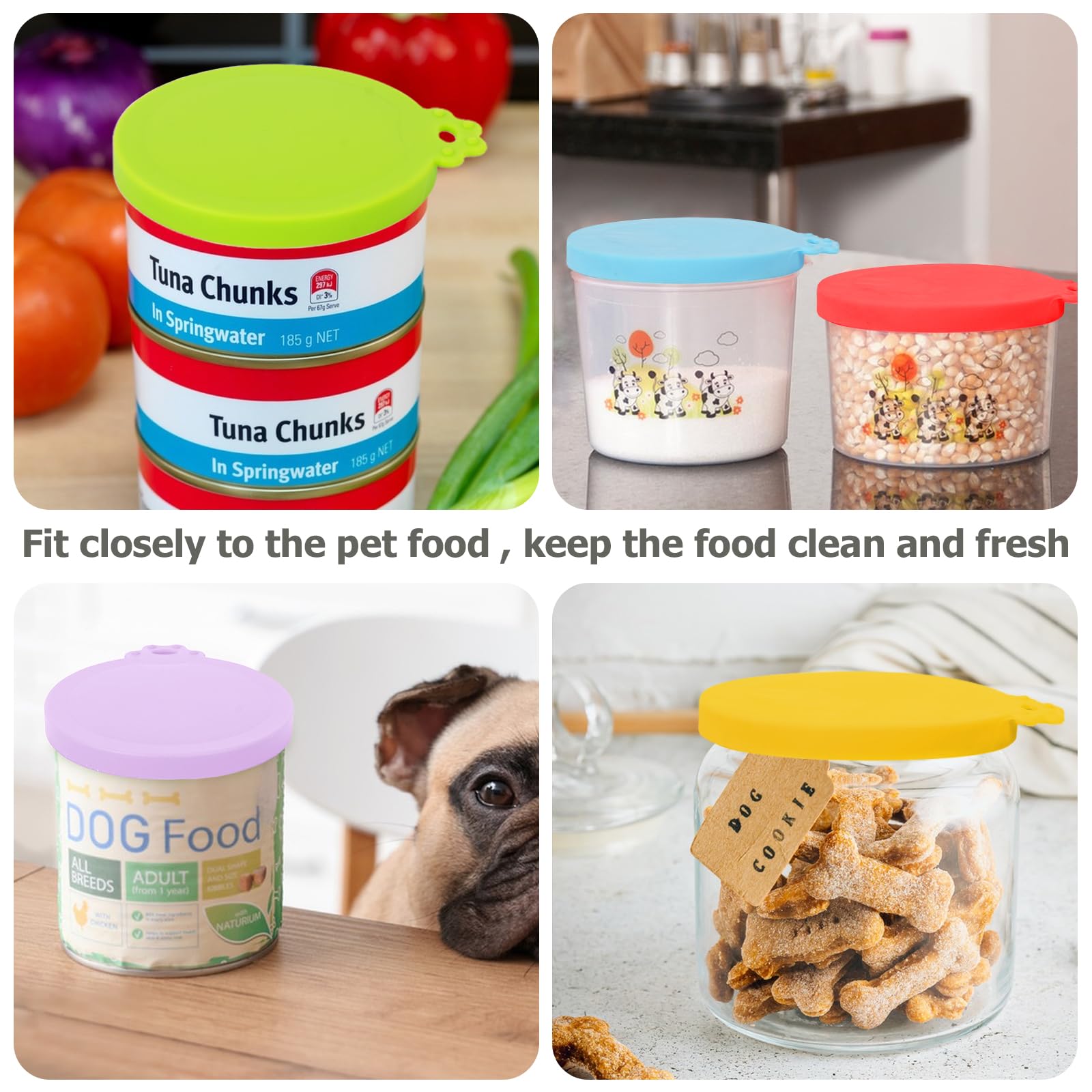 Tapa de lata YUEZHOUYB para mascotas, mantiene comida fresca sin olores en la nevera