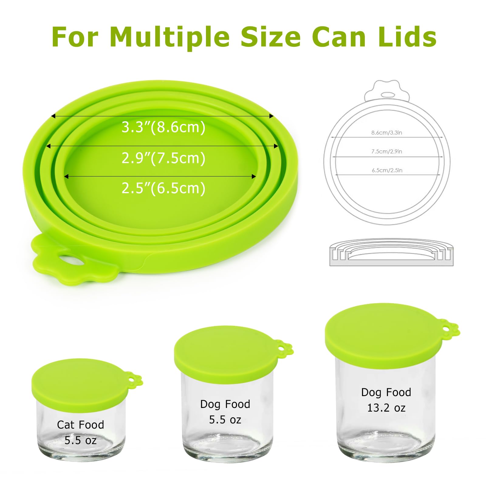 Tapa de silicona YUEZHOUYB, flexible y se ajusta a latas pequeñas para reducir desperdicio