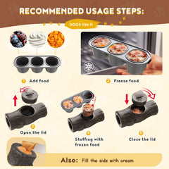 YuLohass diseño tallo ergonómico, favorece la masticación natural del perro.
