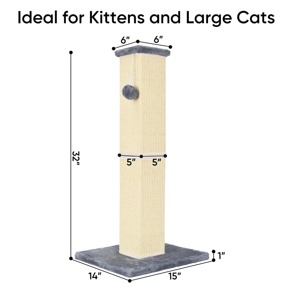 YULOYI base amplia de 14x15 pulgadas, estabilidad para gatos activos.
