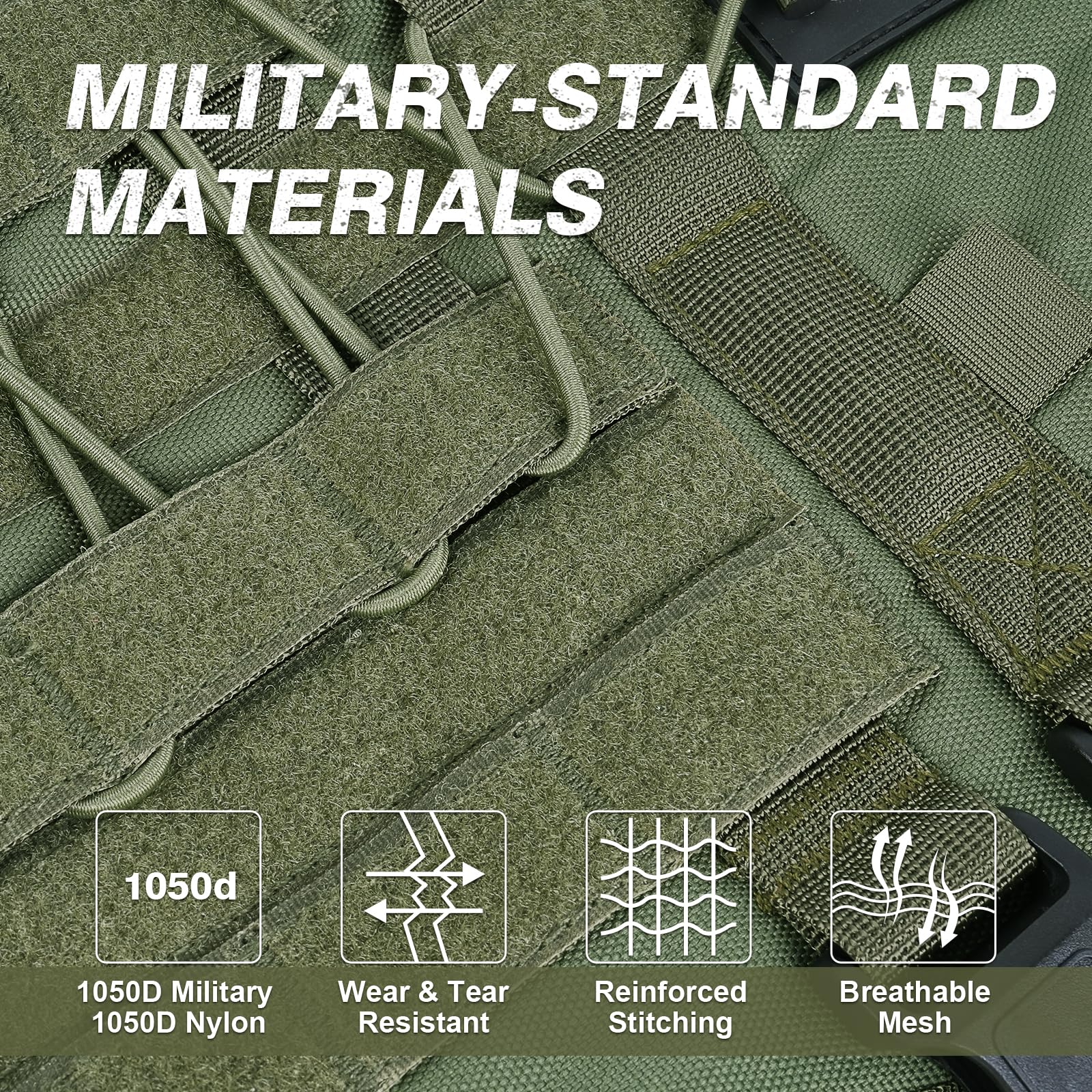 Arnés Yungaspy con sistema Molle lateral para accesorios.