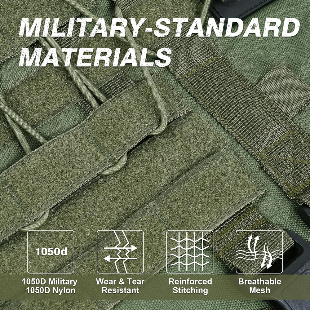 Arnés Yungaspy con sistema Molle lateral para accesorios.