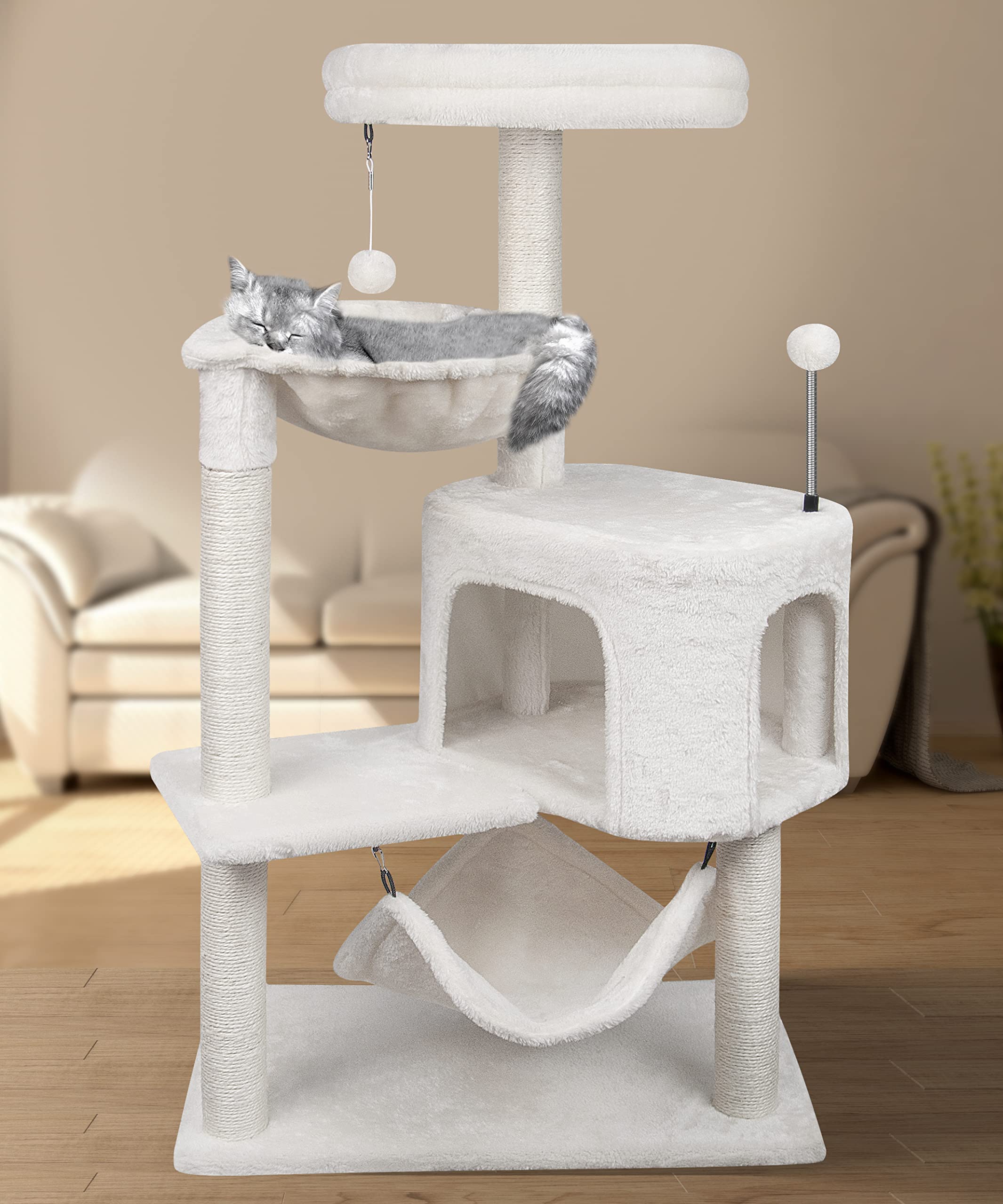 YUNIQUE arbol-gato 39-4-pulgadas base grande estable para seguridad