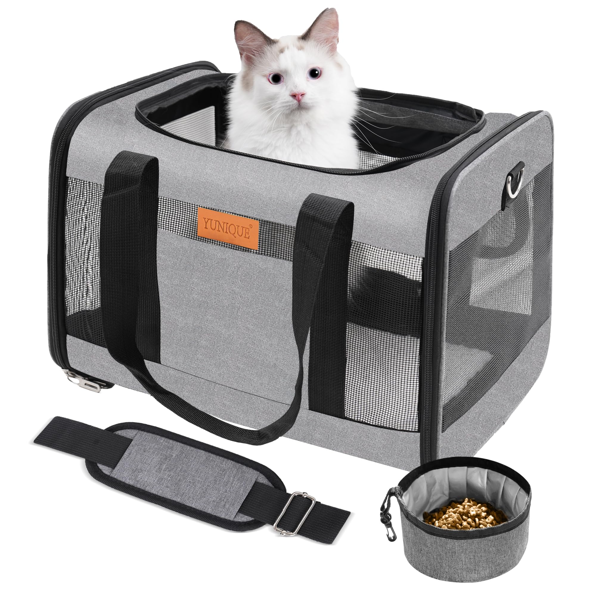 YUNIQUE bolsa de transporte con diseño ligero para gatos y perros.