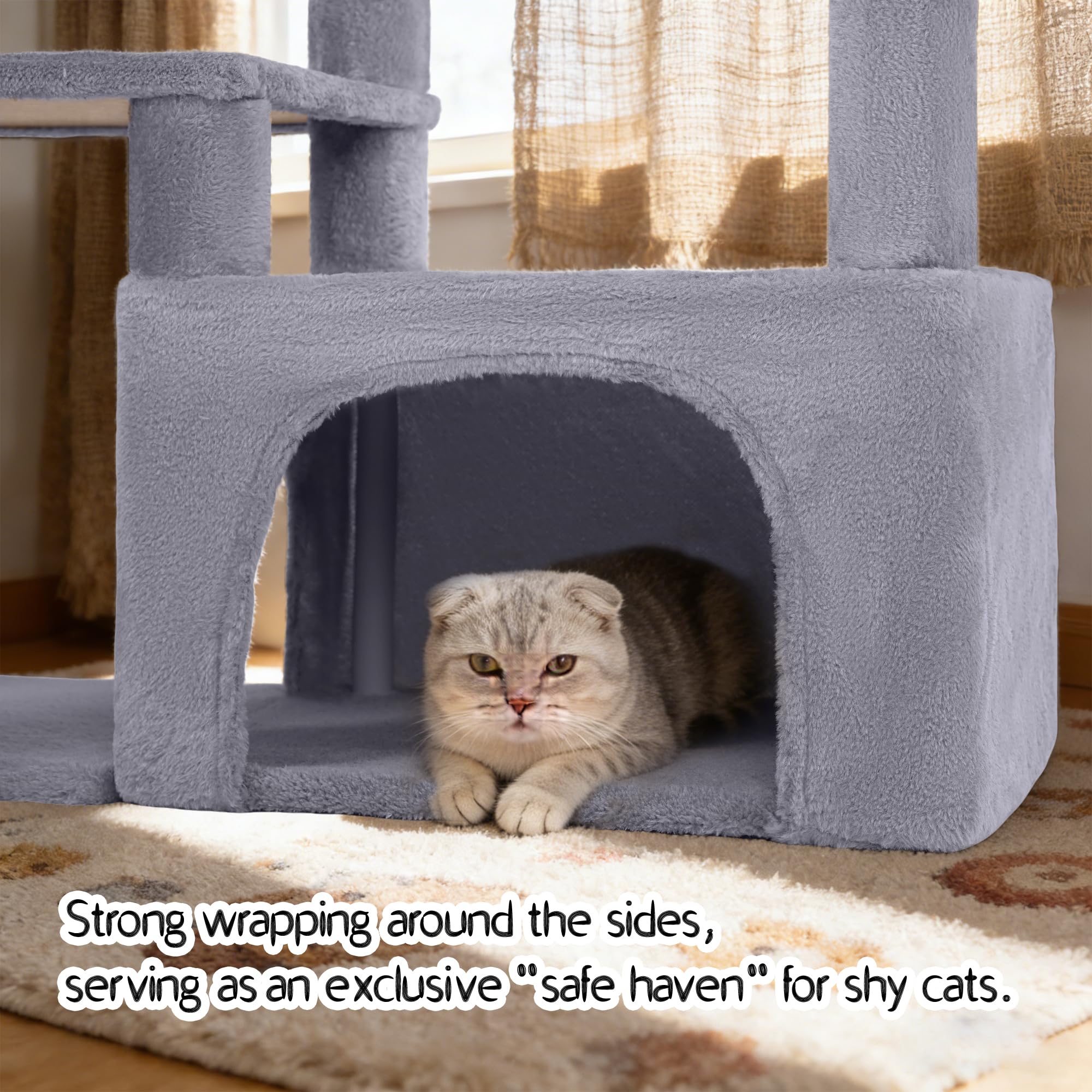 YUNIQUE hamaca-profunda: siesta envolvente y cálida para tu gato.