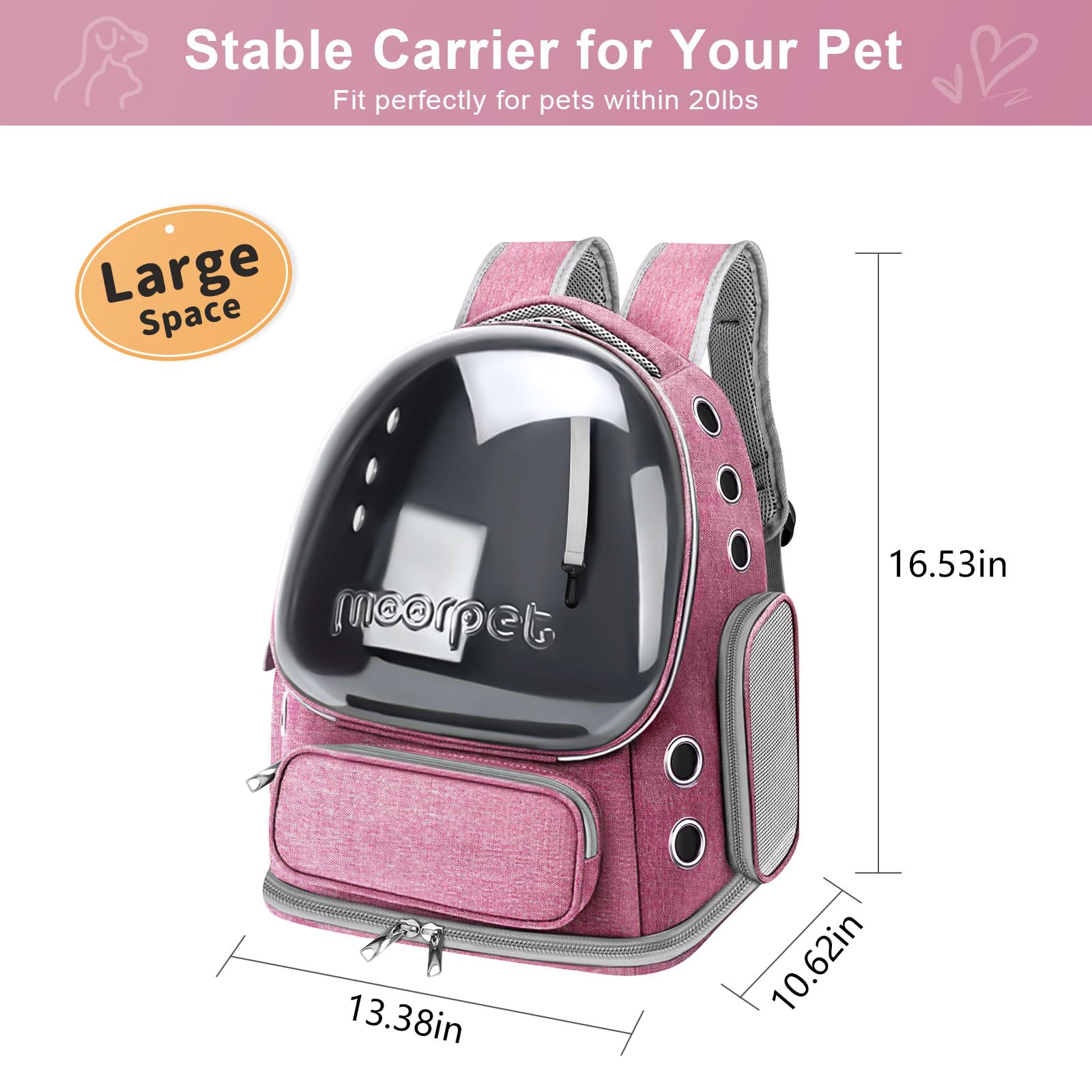 YUNLINLI Gato Mochila Puerta Lateral para acariciar a tu gato en ruta.