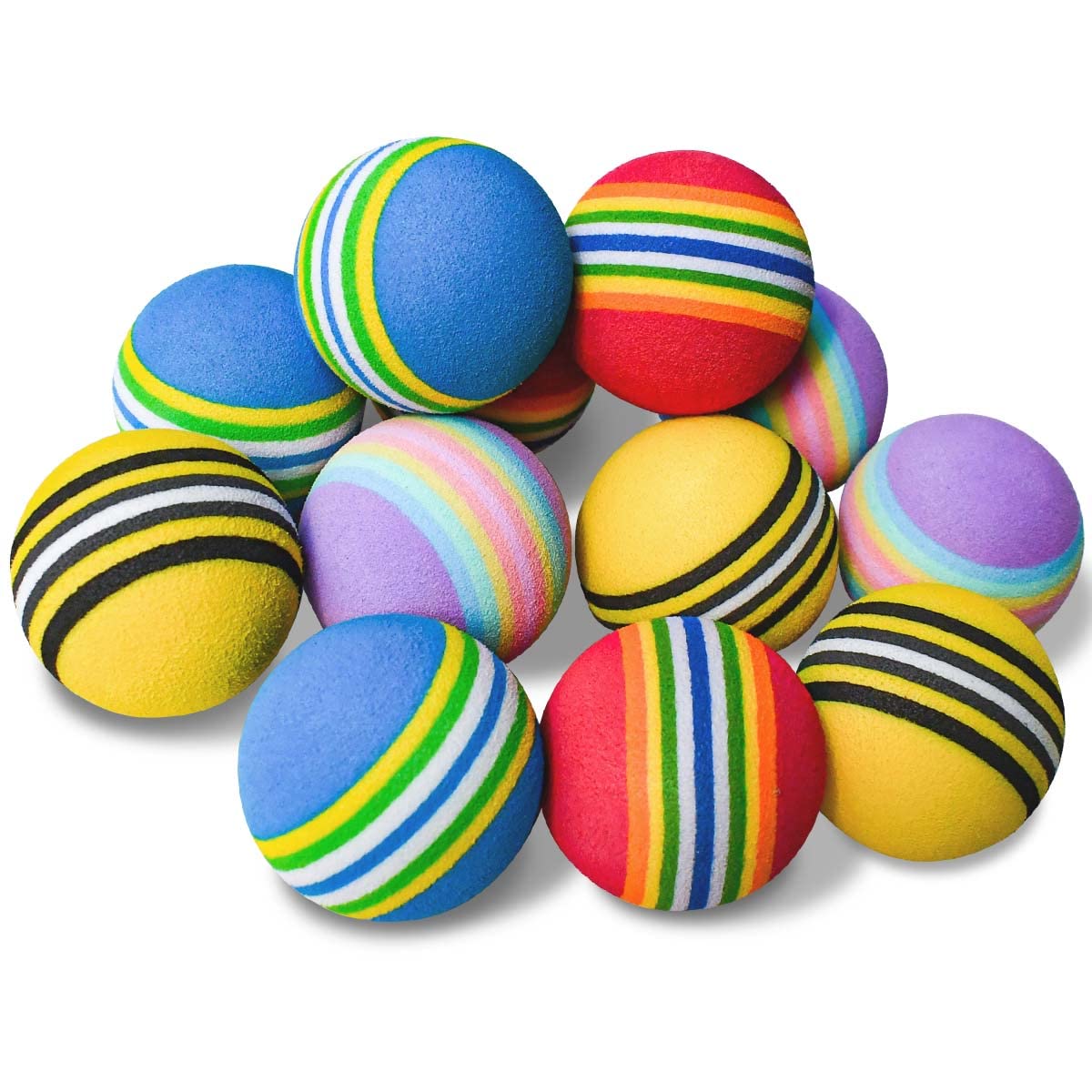 Bola de espuma Yuntop para gato multicolor, perfecta para juegos interactivos en casa