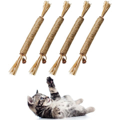 Palitos Silvervine naturales de Yuntop para gatos, interacción y juego seguro.