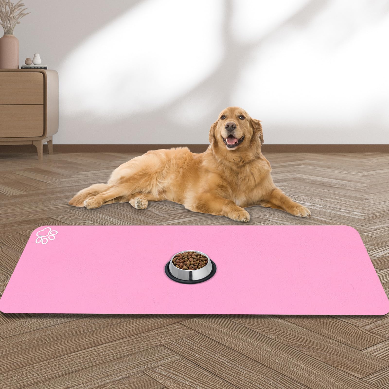 Almohadilla de alimentación grande de Yuzshin, absorbente y de secado rápido para perros.