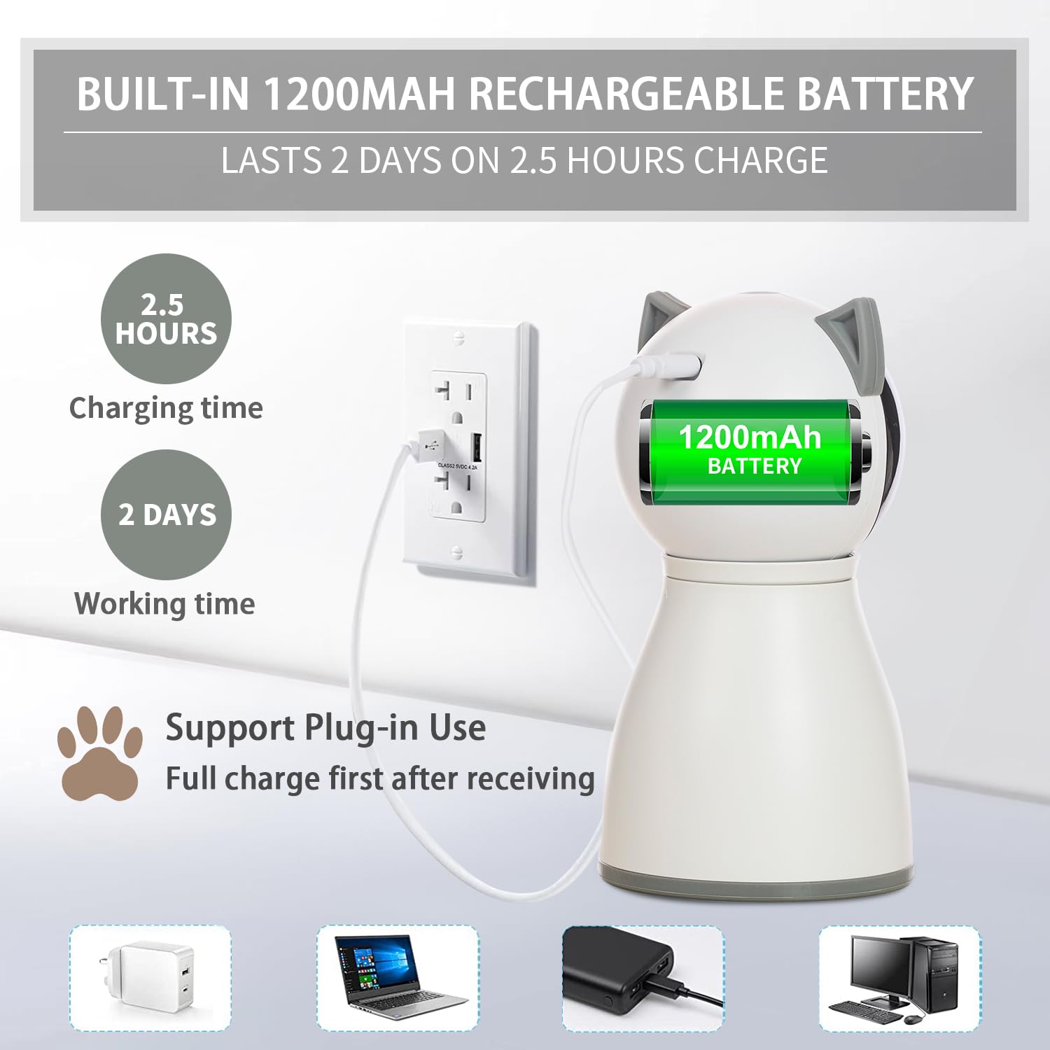 Batería recargable de 1200 mAh de YVE LIFE ofrece días de juego