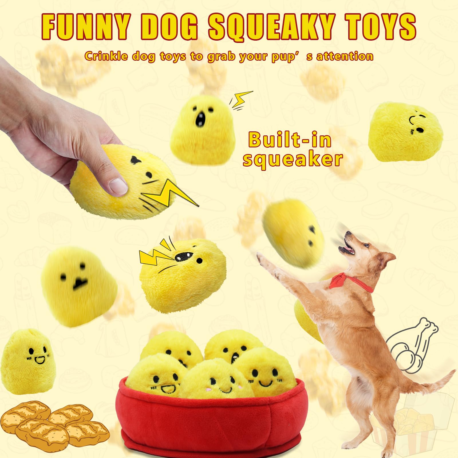 YZHDUXIU caja de juguete interactivo para perros, ideal para juego compartido.