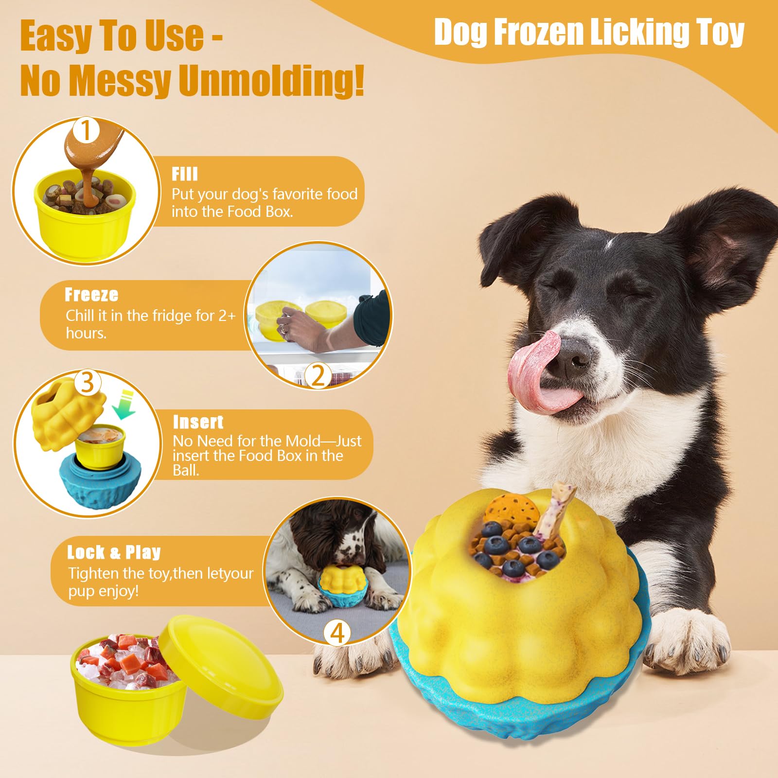 Juguete congelado para perros YZHDUXIU con bloques.