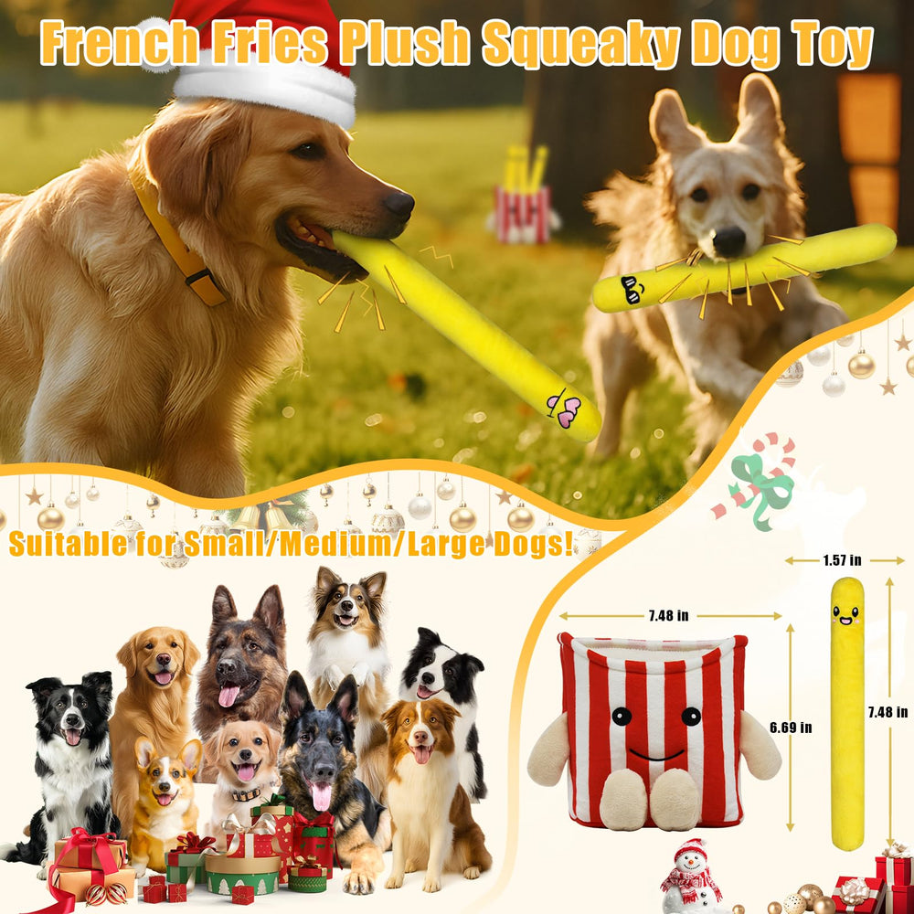 YZHDUXIU juguetes de papas peluche navidad: diversión suave para perros.