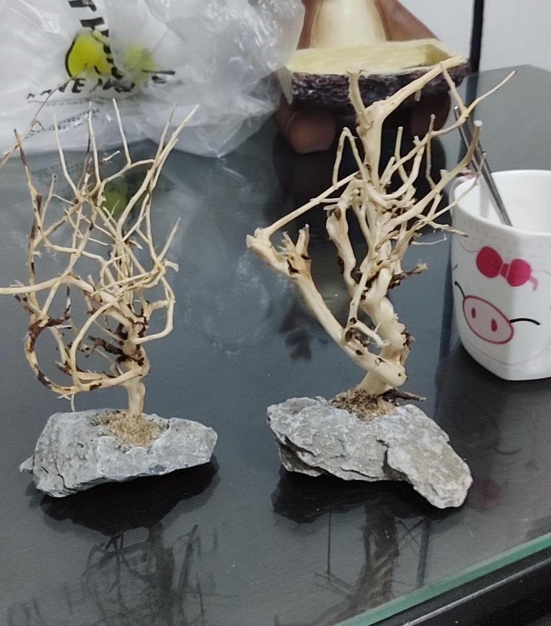 YZHZOM árbol bonsai para acuario, instalación sencilla para realzar el diseño del acuario.