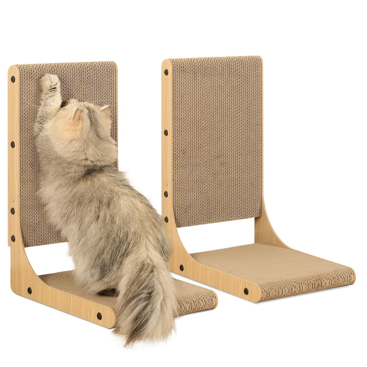 Zakkart pack de dos tableros rasca-gatos vertical para interiores.
