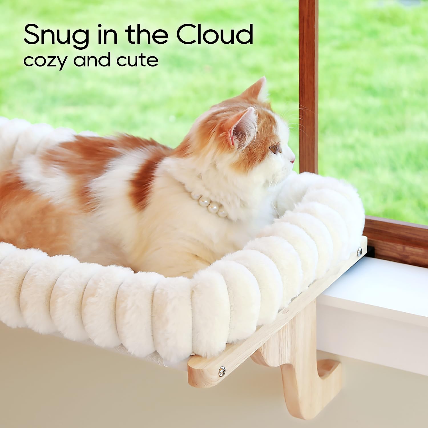 Zakkart SnugCloud marco de madera natural y metal, construcción duradera