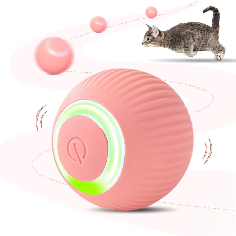 ZALBYUY Pelota interactiva para gatos con luces brillantes, ideal para juegos nocturnos