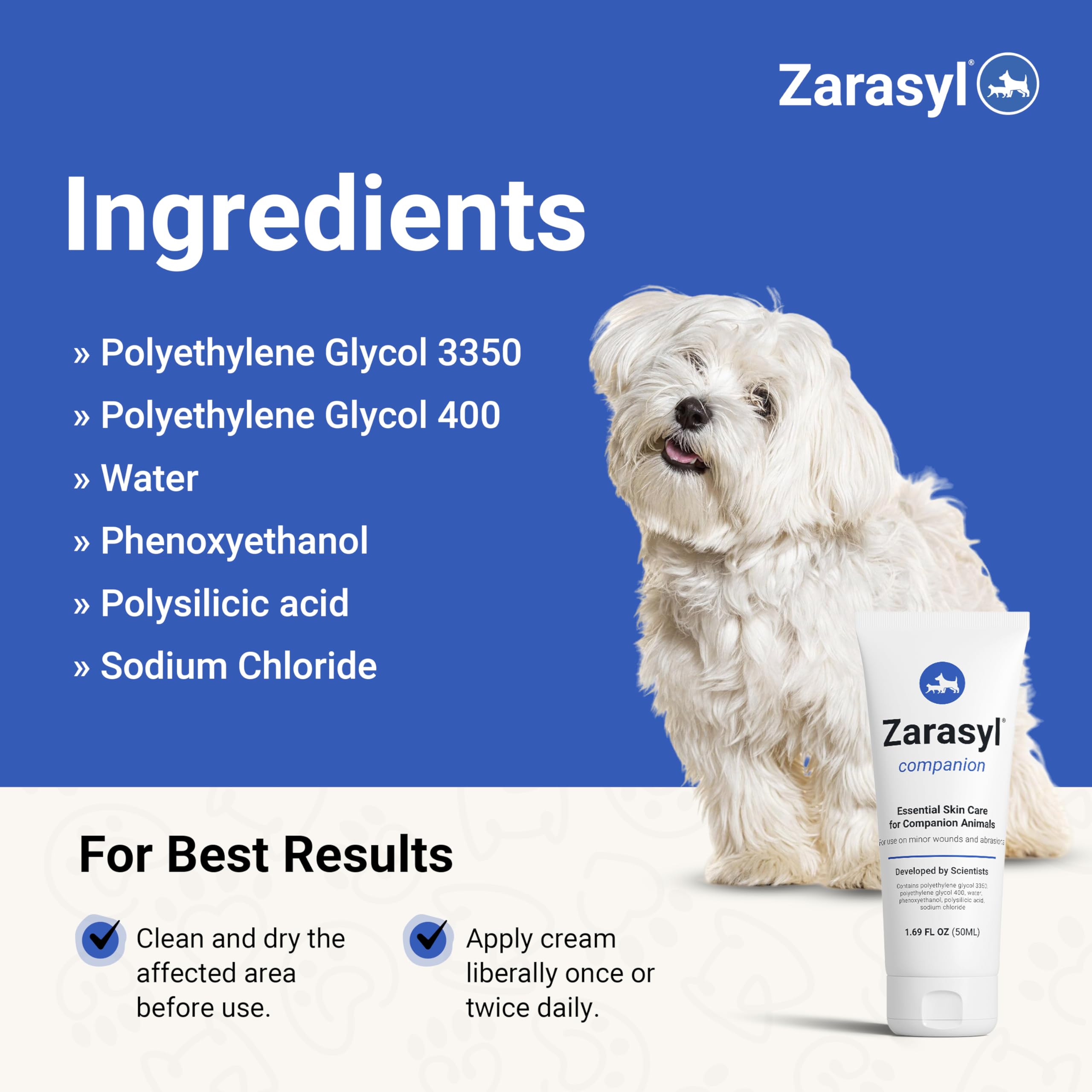 Zarasyl Companion textura-semi-oclusiva ofrece ambiente húmedo adecuado para la piel.