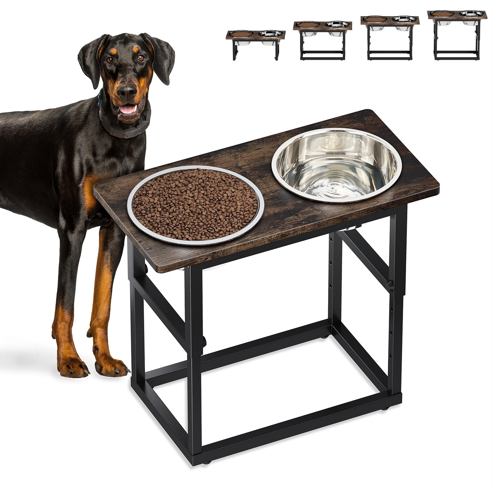 Zarler comedero elevado para perros extra grandes con altura ajustable para postura cómoda