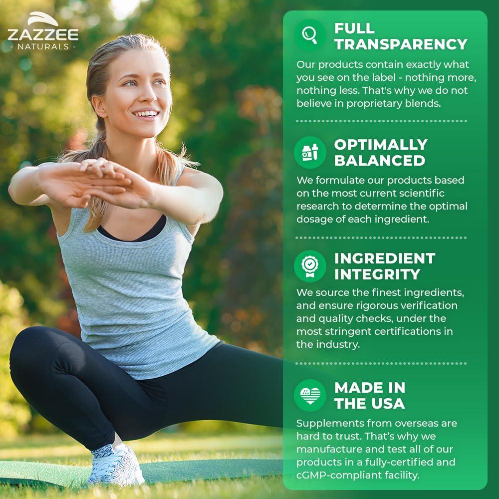 Zazzee Etiqueta informativa resalta contenido de aescinas y origen EE. UU.