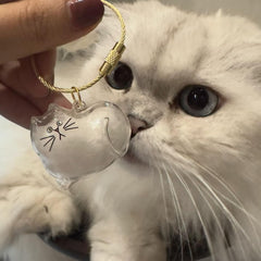 ZCVFA llavero memorial pelo gato práctico para recordar mascota.