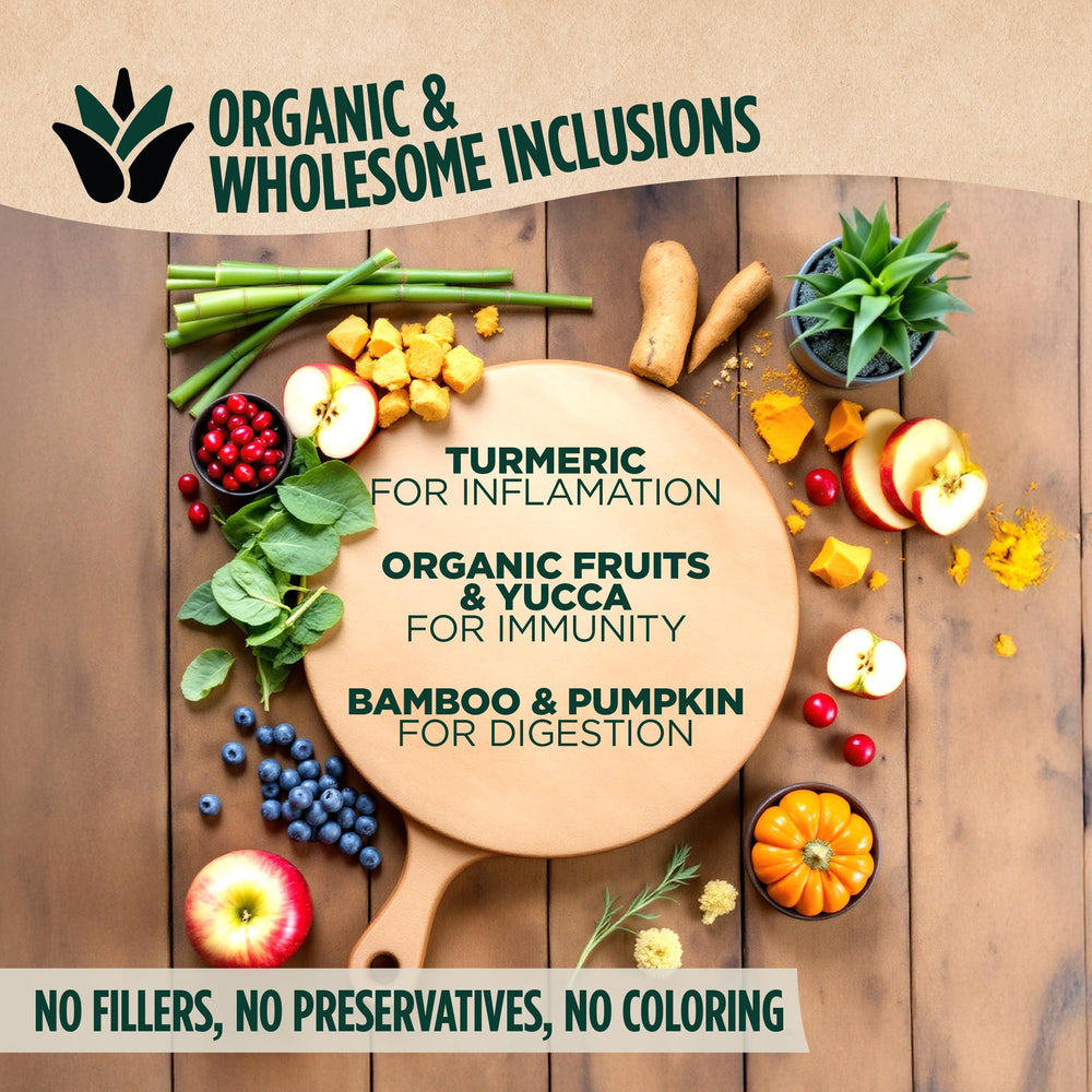 ZEAL Canadá frutas y verduras orgánicas como calabaza, arándanos y manzanas