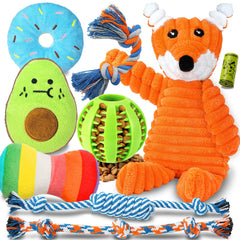 Jouet peluche Zeaxuie qui couine pour chiots, stimulation ludique et gencives apaisées