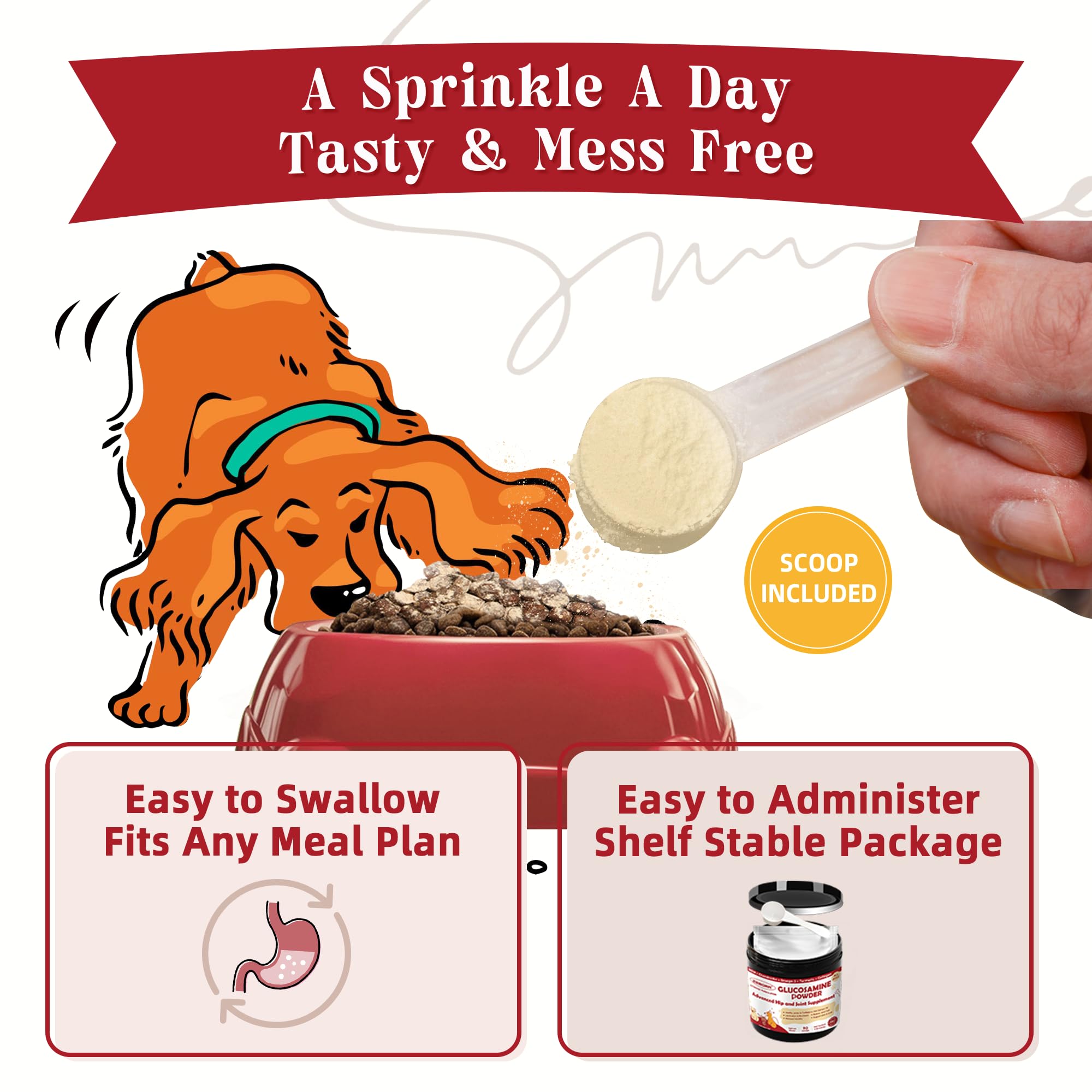 ZEBORA glucosamina para perros con pescado, aporta proteína saludable para articulaciones.