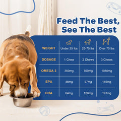 ZEBORA perro disfrutando masticable, sabor agradable y nutrición potencial para pelaje brillante
