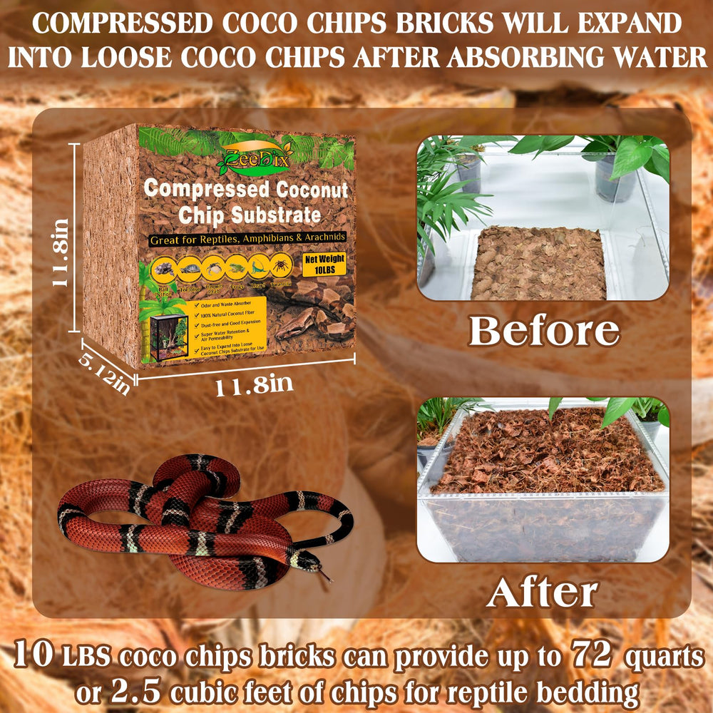 ZeeDix chips de coco expandibles para sustrato suelto